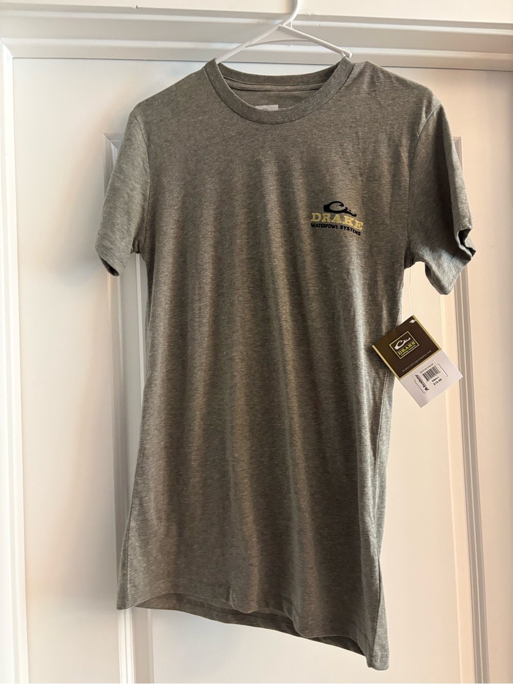 Drake Waterfowl Systems Gray Short Sleeve Logo Tee